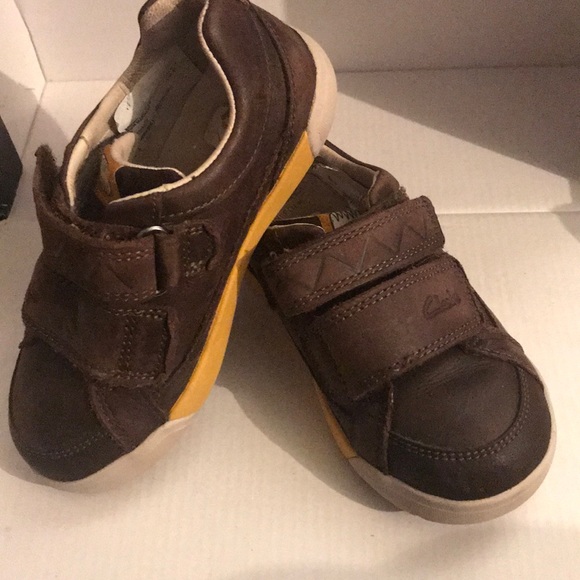 Clarks Shoes Brown Clarks Shoe With Velcro Closure Poshmark